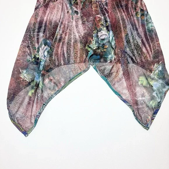 Anac Kimi Y2K Long Babydoll Top Indie Asymmetric Ethereal Fairy Festival Mesh - Picture 4 of 12